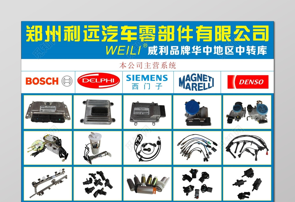 汽车零部件销售公司宣传海报